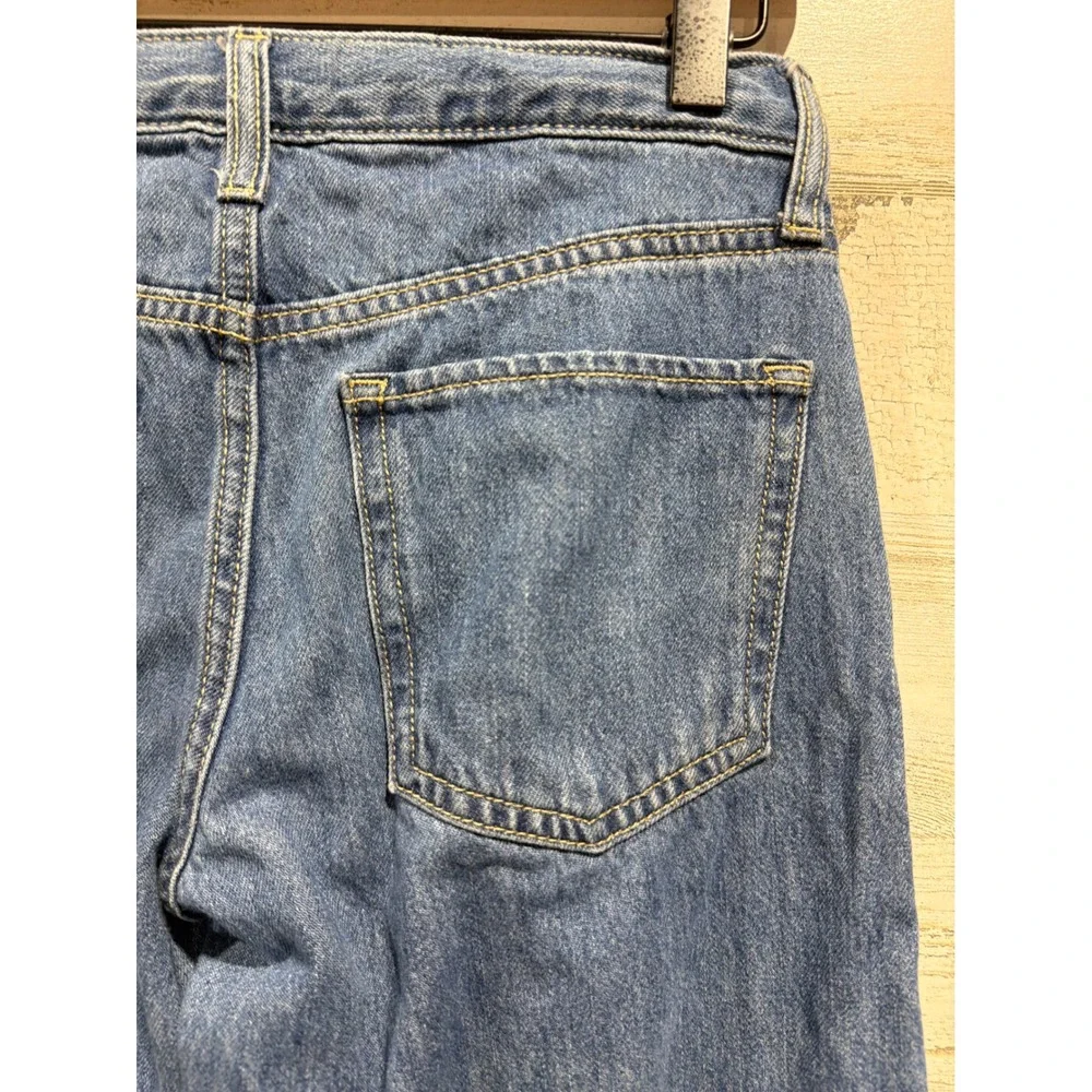 Old Navy Super Baggy Wide Leg Jeans Girls 10 Blue High Rise Denim Skater EUC